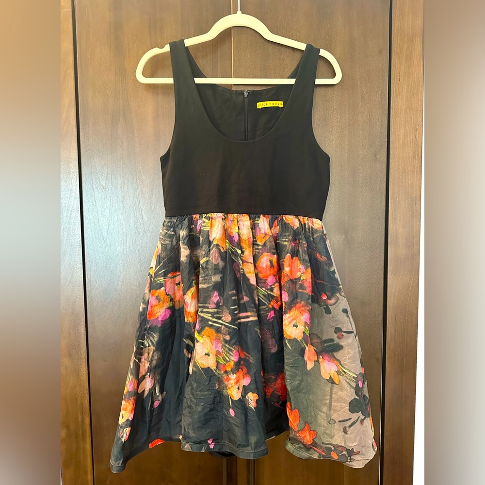 Alice + Olivia Vintage Peplum Mini Dress